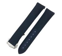 NFRFK 20mm 21mm Deployment Buckle High Density Nylon Fabric Watchband for Omega AQUA TERRA 150 Seamaster 007 Moonwatch 19mm Blue Strap(Blue blue,19mm)