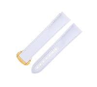 NFRFK 20mm Black Nylon Fabric Watchband Fit For Omega Strap For AT150 Seamaster 300 Planet Ocean De Ville Speedmaster Curved End Watch Band(White 5)