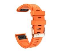 NFRFK 20mm Watch Band Replacement For Garmin Fenix 5S/5S Plus/6S/7S/Instinct 2S/D2, Quick Fit Soft Silicone Strap With Rose Gold Buckle Breathable Waterproof Wristband