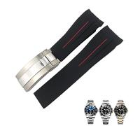 NFRFK 21mm Silicone Rubber Watch Band Replacement for Role Rolex DEEPSEA Sea-Dweller 126660 Blue Black Diving Sport Strap Free Tools