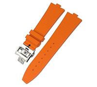 NFRFK 24mm*7mm Fluoro Rubber Quick Release Watchband Fit For Vacheron Constantin 5500V 4500V 7900 Black Blue Watch Men Waterproof Strap(Orange)