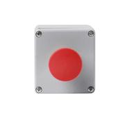 NFRFK Cast Aluminum Push Button Switch Control Box Explosion-proof Junction Waterproof Enclosure Emergency Start Stop(1P Red Mushroom)