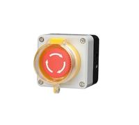 NFRFK Emergency Stop Push Button Switch Control Box Elevator With Protection Cover Waterproof Enclosure 22mm Mounted(Protective cover)