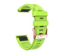 NFRFK For Fenix 7S/5S Plus/6S/5S/Instinct 2S/D2, Quick Fit Soft Silicone Strap With Rose Gold Buckle For Women Man Breathable Waterproof Wristband Accessory(Green,MK2S)