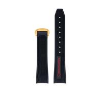NFRFK For Omega Strap Speedmaster Moonwatch Seamaster 300 AT150 PLANET OCEAN 600 Watch Strap 20mm To 22mm Crocodile Leather Strap For Men's And Women's(Black Red 5,21mm)