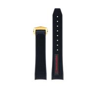 NFRFK For Omega Strap Speedmaster Moonwatch Seamaster 300 AT150 PLANET OCEAN 600 Watch Strap 20mm To 22mm Crocodile Leather Strap For Men's And Women's(Black Red 4,20mm)