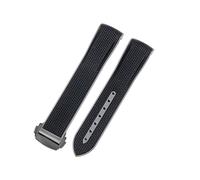 NFRFK For Omega Swatch Planet Joint Name Series 20mm Color Matching Silicone Watch Strap Arc Interface Waterproof Replace Watchbands(Black gray-Black-Z3)