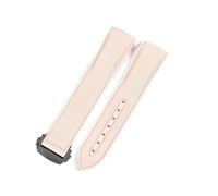 NFRFK For Omega Swatch Planet Joint Name Series 20mm Color Matching Silicone Watch Strap Arc Interface Waterproof Replace Watchbands(Pink-Black-Z3)