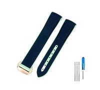 NFRFK For Omega Swatch Planet Joint Name Series 20mm Color Matching Silicone Watch Strap Arc Interface Waterproof Replace Watchbands(Blue green-Rose-Z3)