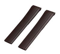 NFRFK For Patek AQUANAUT Philippe 5968A 5164A 5167A Metal Pins Orange Brown Watch Belt Rubber Watchband 21mm Silicone Strap(Brown,Silver buckle)