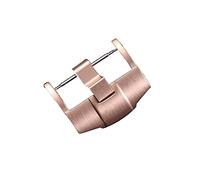 NFRFK Merjust 24mm Silver Black Rose Gold Brushed Matte Stainless Steel Pin Buckle Clasp For Ap Royal Oak Watch With Word(Gold)
