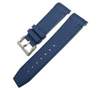 NFRFK New Natural Rubber Watchband 22mm 23mm for Tudor Strap Black Bay Bronze Two Tone Wristband Soft Silicone Watch Band Free Tools(Blue,23mm)
