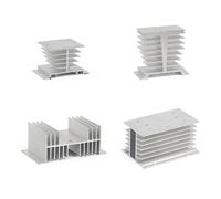 NFRFK Solid State Relay Radiator Heat Sink Base SSR 10-200A Single/Three Phase Aluminum Accessory(Single 80mm W)