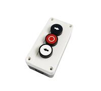 NFRFK Three Hole Waterproof Push Button Switch Electrical Control Station Box Left Right Stop Arrow 2NO 1NC