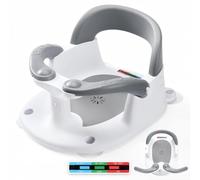 NFSVLB Baby Bath Seat for Babies 6 Months & Up Sit Up, Non-Slip Infant Bath Seat for Baby with Thermometer, Toddler Bath Seat for Baby 6-12 Months Grey