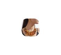NFVITLP Acrylic Chunky Statement Necklace for Women Large Tortoise Shell Turquoise Stone Acrylic Link Chain Black White Red Orange Blended Style Resin Necklace Earring Jewelry Set, adjustable, Metal