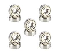 NFVYFFFGR H7BF 10PCS/Bag 608ZZ 8x22x7mm Metal Bearings Deep Steel Sealed Ball Bearing Miniature Skateboard Scooter Roller
