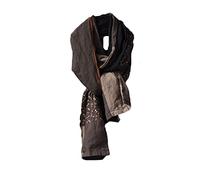NFYM Women Autumn Winter Warm Long Scarf Comfortable Cotton Linen Retro Patchwork Scarfs Each Piece Unique, Coffee Patchwork, 71"*9"