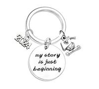 Nfyxcaz 2024 Graduation Gifts Graduation Keychain Class of 2024 Inspirational Keyring Gifts for Daughter Son Niece Graduation Gifts for Boys Girls My Story Is Just Beginning