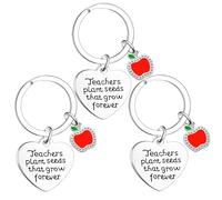 Nfyxcaz 3PCS Teacher Appreciation Keychains Teacher's Day Gift Thank You Keyring Graduation Gifts for Teachers Retirement Presents from Students (3pcs teacher keyring-3)