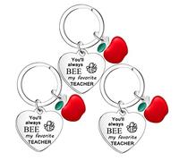Nfyxcaz 3PCS Teacher Keychain Set School Leavers Class Gift Teacher's Day Gifts Appreciation Gifts Thank You Present Birthday Gifts For Teacher Graduation Gifts (You'll always bee)