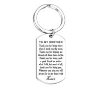 Nfyxcaz Best Brother Gifts From Sister Gifts For Brothers Best Friend Thank You Gift Appreciation Christmas Birthday Gift For Friends Brothers To My Brother Keychain (To my brother)