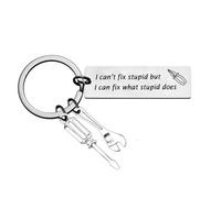 Nfyxcaz Carpenter Gifts Carpenter Builder Keychain Valentine's Day Gift for Boyfriend Husband Father's Day Gift for Dad Grandpa Woodworker Handyman Gift