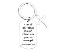 Nfyxcaz Christian Bible Verse Keychain - Inspirational Keyring Gift for Women - Religious Easter Gift