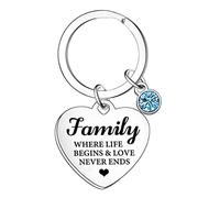 Nfyxcaz Christmas Birthday Gift For Dad Mum Daughter Son Uncle Aunt Nephew Niece Grandma Grandpa Family Day Gift Family Where Life Begins & Love Never Ends (love never ends)