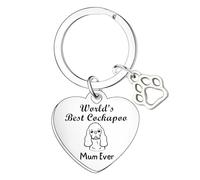 Nfyxcaz Cockapoo Gifts for Women Cockapoo Mum Keyring Mother's Day Gifts Cockapoo Lover Gifts World's Best Cockapoo Mum Ever