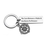 Nfyxcaz Father Keyring Gift for Daddy from Son Father’s Day Gifts Long Distance Relationship Keychain for Dad Son Christmas Birthday Gifts for Dad