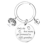 Nfyxcaz First Time Grandma Gifts New Grandma Gift Keychain Mother's Day Gift Grandmother Announcement Gift Keychain Grandma To Be Keyring