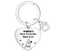 Nfyxcaz Frenchie Keyring French Bulldog Gifts for Dog Lovers Dog Mum Gifts for Women Friends