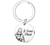 Nfyxcaz Funny Jesus Keychain I Saw That Jesus Keyring Christmas Easter Gifts Religious Baptism Gifts Jesus Gifts Christian Gifts For Christian