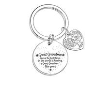 Nfyxcaz Great Grandma Keychain Keyring Birthday Gift Thanksgiving Gift For Grandmother Best Keychain Gift For Mother's Day (Great Grandma)