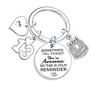 Nfyxcaz Happy 13th Birthday Keychain Gifts for Women Teens Girls - Inspirational Keyring for Sister, Brother, Friends & BBF
