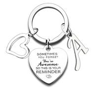 Nfyxcaz Initial Keychain A-Z Letter Keychain for Women Friends Inspirational Gifts for Daughter Son Sister Niece Alphabet Keyring (Letter A)