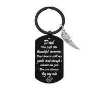 Nfyxcaz Memorial Keychain for Loss of Dad - Remembrance Gift for Son, Daughter Bereavement Gift for Father