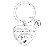 Nfyxcaz Miscarriage Gifts For Mothers Miscarriage Memorial Keychains For Women Carried For A Moment Loved For A Lifetime Miscarriage Keyring Infant Loss Keepsake