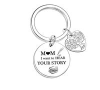 Nfyxcaz Mum Keyring From Daughter Son Mother’s Day Gift Mum Birthday Gift Christmas Thanksgiving Gift Mum I Want To Hear Your Story Keyring Gift (hear your story)