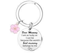 Nfyxcaz Mummy Keyring From Son Daughter - Silver Maternal Love Keychain