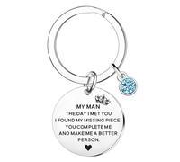 Nfyxcaz My Man Keyring Gifts for Boyfriend Husband from Girlfriend Wife Valentine's Day Gifts Anniversary Keychain for Him Christmas Birthday Gift for Boyfriend