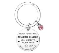 Nfyxcaz Never Forget Keyring for Colleague Boss Colleague Keychain Going Away Present Leaving Gift for Coworkers