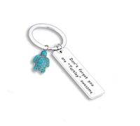 Nfyxcaz Sea Turtle Gifts Turtle Lover Keychain Turtle Inspirational Keychain for Daughter Son Birthday Christmas Graduation Gifts for Friends