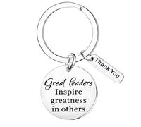 Nfyxcaz Thank You Gifts For Boss Leader Keychain Gifts Boss Lady Birthday Gifts Boss Day Gifts For Boss Great Leaders Inspire Greatness In Others Keyring