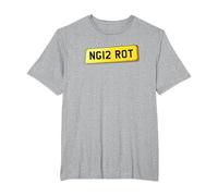 NG12 Rot - Radcliffe on Trent Number Plate T-Shirt, Men's Big and Tall, Heather Grey, 2X Tall