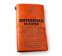 NGAEAK Difference Maker Leather Journal Notebook Gift for Coworker Teacher Mentor Mom Coach- Difference Maker Definition Engraved Leather Travel Journal Embossed Writing Journal