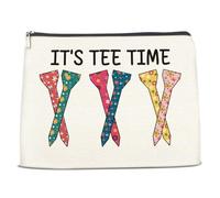 NGAEAK Golf Gifts Cosmetic Bag for Women, Gift for Golfers Christmas Birthday Zipper Makeup Pouch It Is Tee Time Golf Small Makeup Bag