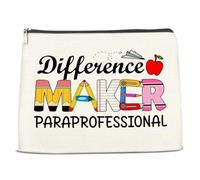 NGAEAK Thank You Gifts for Teachers Cosmetic Bag, Difference Maker Gifts Small Makeup Bag Zipper Makeup Pouch Christmas Birthday Teacher's Day