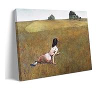 NGANOH Christina's World by Andrew Wyeth Canvas Printed Poster Room Aesthetic Print Art Wall Painting Canvas Gifts Modern Bedroom Decor 24x36inch(60x90cm)
